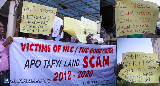 PHOTOS: Protesters Storm NLC Headquarters Over ‘Failed’ Housing Scheme