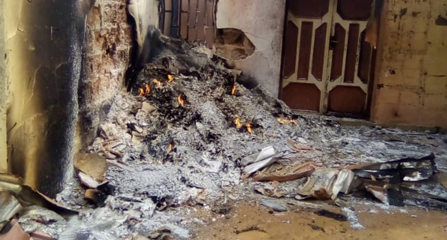 Thugs Set INEC Office In Imo On Fire After Supplementary Elections –  Channels Television