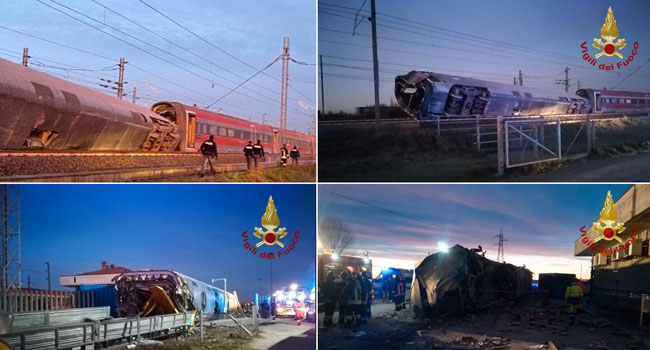 Two Dead As Train Derails Near Milan