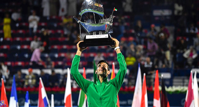 Djokovic beats Tsitsipas in Dubai Open final