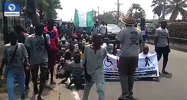 Okada Ban: People Living With Disabilities Protest In Lagos
