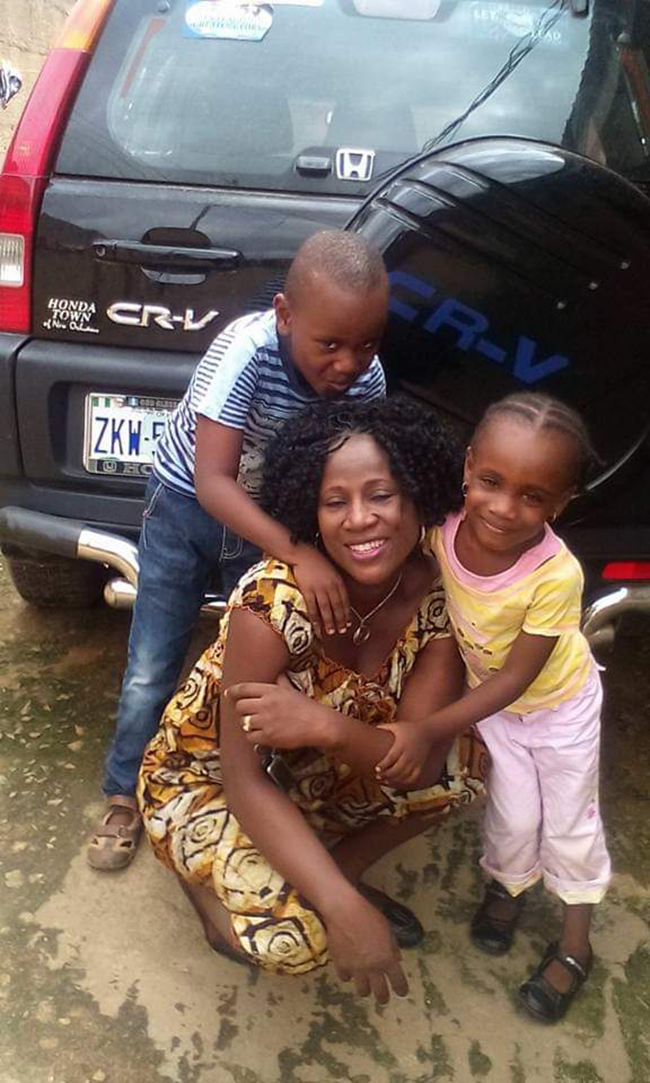 Late Mrs. Philip Ataga and her two abducted children.