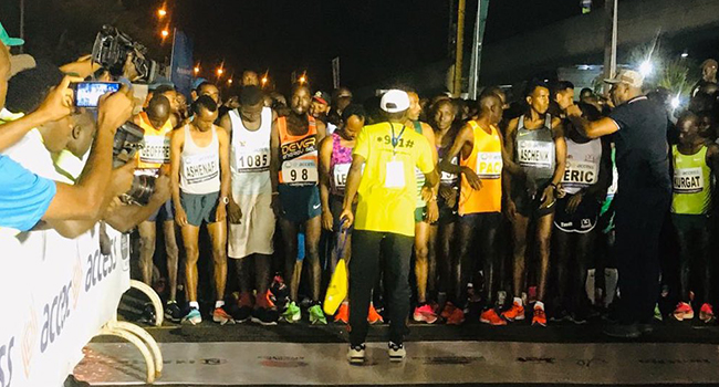 The 2020 edition of the Access Bank-Lagos marathon started in front of the National Stadium in Surulere. Photo Credit: Access Bank