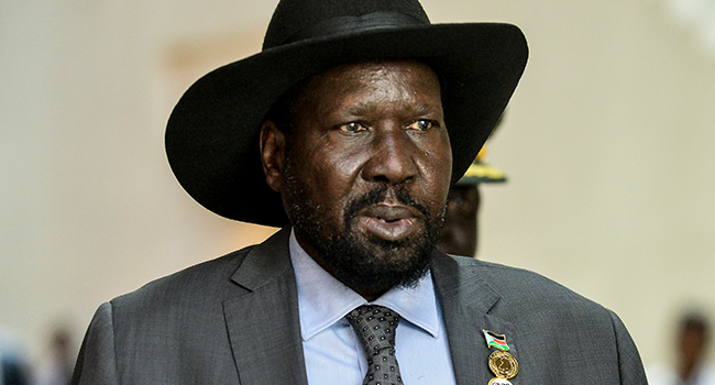 South Sudan's President Salva Kiir Mayardit attends the 33rd Ordinary Session of the African Union Summit, at the AU headquarters in Addis Ababa, on February 10, 2020. MICHAEL TEWELDE / AFP