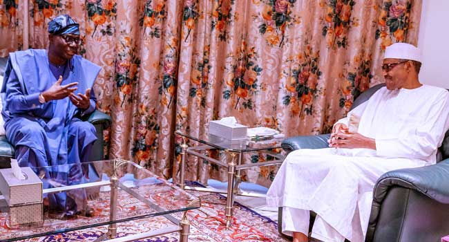 PHOTOS: Sanwo-Olu Visits President Buhari Over Coronavirus
