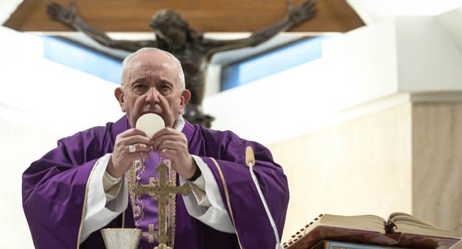 Pope Tells Priests To Have Courage And Help Those Sick With Coronavirus