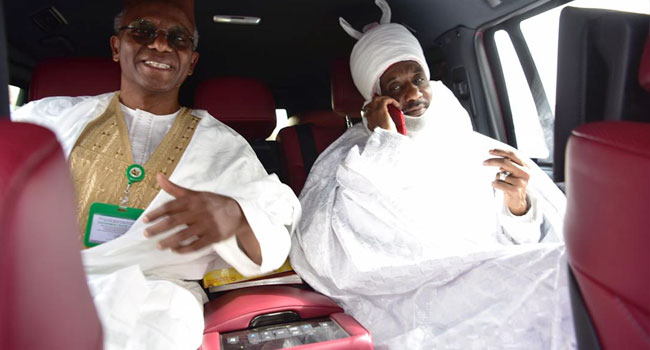 Former Emir of Kano, Muhammad Sanusi was with Kaduna Governor Nasir El-Rufai on Friday, March 13, 2020.