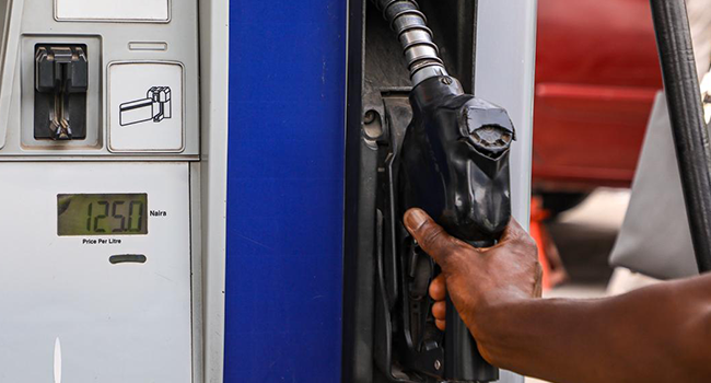 A petrol station metre in Abuja reads N125 on Thursday, March 19, 2020. Photo: Sodiq Adelakun