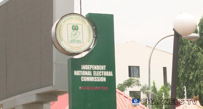 A section of the Independent National Electoral Commission (INEC) headquarters in Abuja was gutted by fire on April 17, 2020.