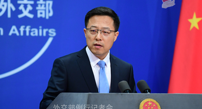 A file photo of Chinese foreign ministry spokesman, Lijian Zhao.