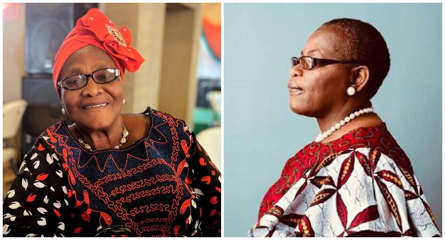 A photo combination of late Mrs. Cecilia Nwayiaka Ujubuonu and her daughter, Oby Ezekwesili.