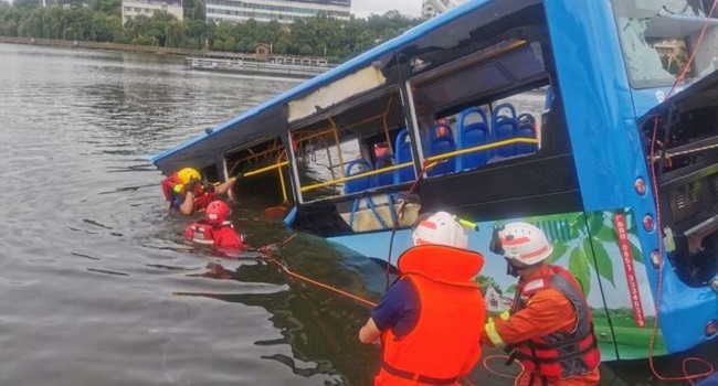 A bus carrying students to their annual college entrance exam plunged into a lake in southwest China