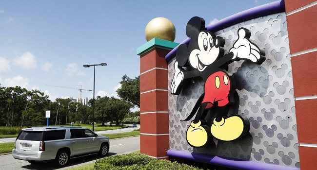 A view of Mickey Mouse at the Walt Disney World theme park entrance on July 9, 2020 in Lake Buena Vista, Florida. Octavio Jones/Getty Images/AFP