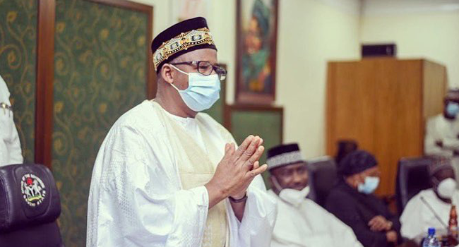 A photo of Bauchi state Governor, Bala Mohammed, published by his media team on July 4, 2020.