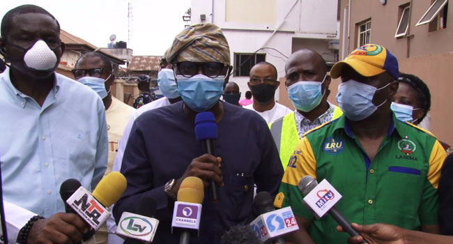 Sanwo-Olu Visits Scene Of Lagos Helicopter Crash, Promises To Bring Respite To Those Affected