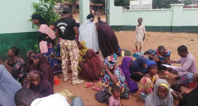 The military said, on August 26, 2020, said at least 410 'terrorists', including women and children, surrendered in Nasarawa.