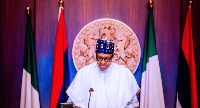 A file photo of President Muhammadu Buhari.