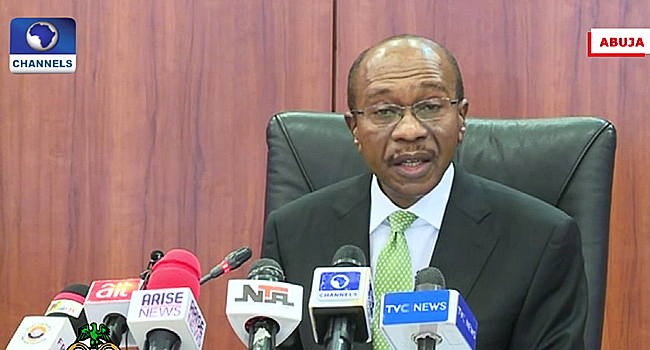 A file photo of Governor of the Central Bank of Nigeria, Godwin Emefiele