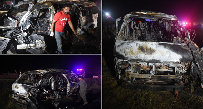 At Least 15 Dead In Pakistan Passenger Van Inferno