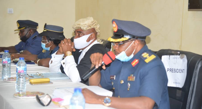 A General Court Martial sitting in Makurdi sentenced four officers over financial misappropriation in September 2020.