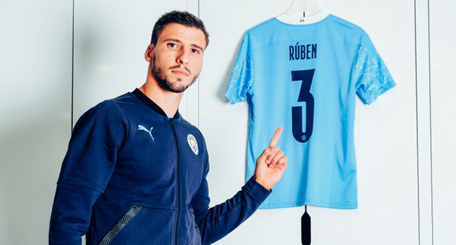 Ruben Dias was announced as a Manchester City player on September 29, 2020.