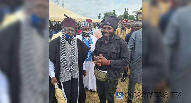 Photo of Terwase Akwaza alias Gana earlier today with Tor Sankera where he surrendered before their movement to Makurdi and was intercepted by the military in Gboko LGA