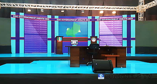 The stage is set for the debate, which is being held in Benin-city, the Edo state capital.