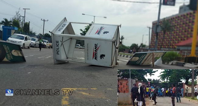 Government Offices Shut As Protesters Mount Multiple Roadblocks In Lagos