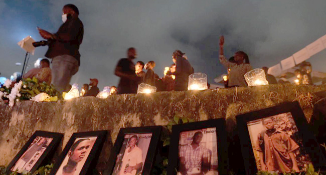 #EndSARS Protesters Hold Candlelight Procession In Abuja