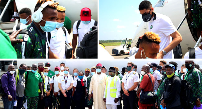 PHOTOS: Super Eagles Travel To Sierra Leone For AFCON Qualifier Return Leg