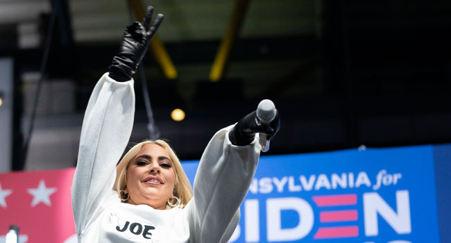 Lady Gaga Drums Up Support At Biden’s Closing Campaign Rally