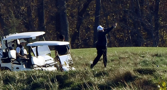 Trump Again Hits The Golf Course A Day After His Defeat