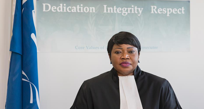 The International Criminal Court's prosecutor, Fatou Bensouda.