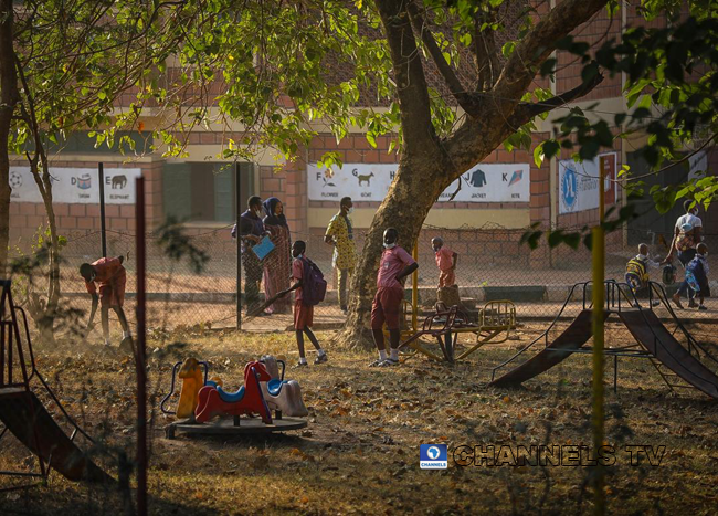 Students resumed at Government Junior Secondary School, Area 11, Garki Abuja on January 18, 2021, amid the coronavirus pandemic. Sodiq Adelakun/Channels Television.