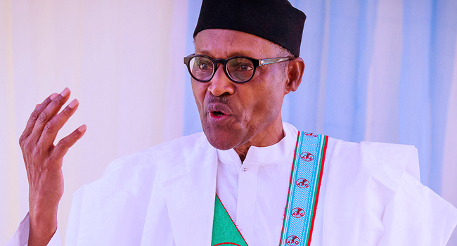 President Muhammadu Buhari speaks during the registration and revalidation exercise of the All Progressives Congress on January 30, 2021.