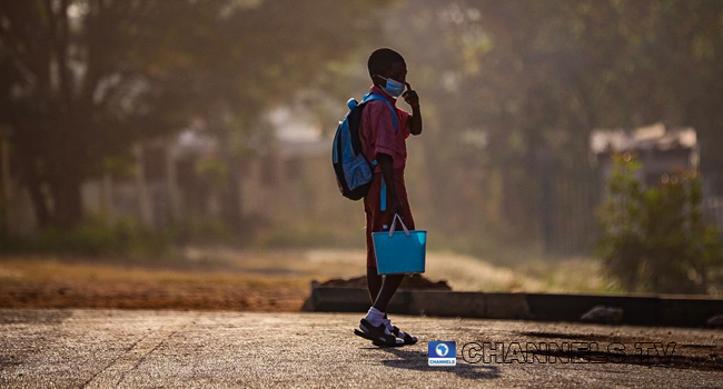 Students resumed at Government Junior Secondary School, Area 11, Garki Abuja on January 18, 2021, amid the coronavirus pandemic. Sodiq Adelakun/Channels Television.