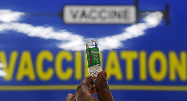 A nurse draws Covishield, AstraZeneca's Covid-19 coronavirus vaccine made by India's Serum Institute, at the Baruipur sub-divisional hospital on the outskirts of Kolkata on January 18, 2021. Dibyangshu SARKAR / AFP