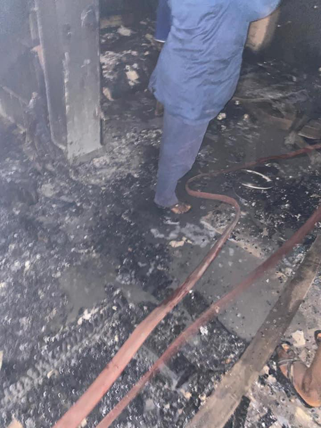 Mr Sunday Igboho's house was engulfed in flames on January 26, 2021.