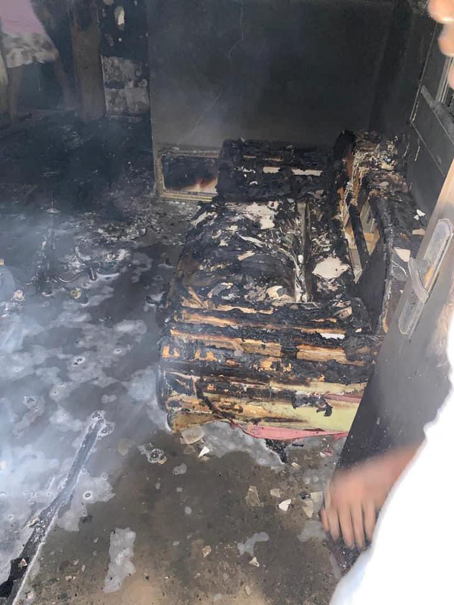 Mr Sunday Igboho's house was engulfed in flames on January 26, 2021.