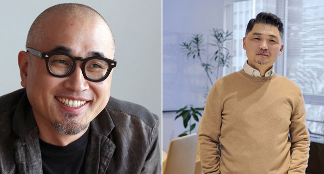 A collage of two S-Korean billionaires (Kim Bong-jin