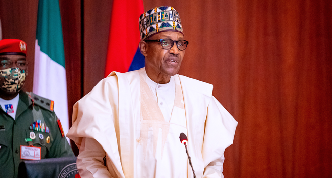 President Muhammadu Buhari presided over a Virtual Ground Breaking Ceremony of the Kano-Katsina-Jibya-Maradi with a branch line to Dutse Railway Project in State House on February 9. 2021.