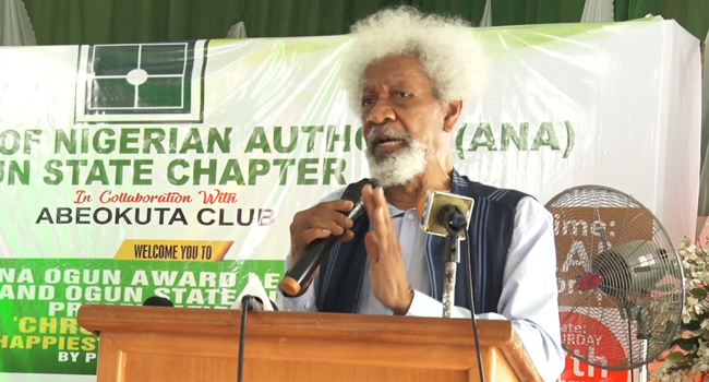 Nobel laureate Wole Soyinka delivered a speech in Abeokuta, Ogun State, on February 27, 2021.