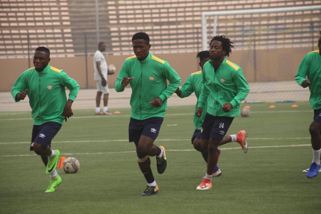 Caption: Kwara United players preparing to take on Katsina United