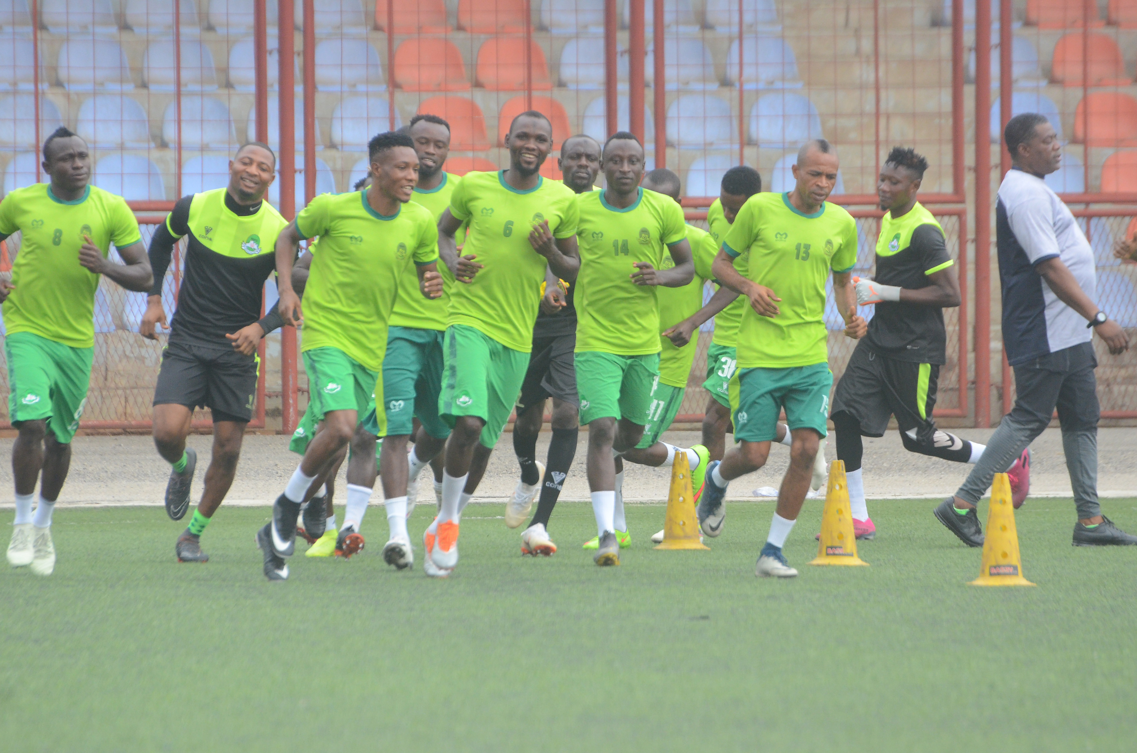 Picture 2: Nasarawa United players in a warm-up session