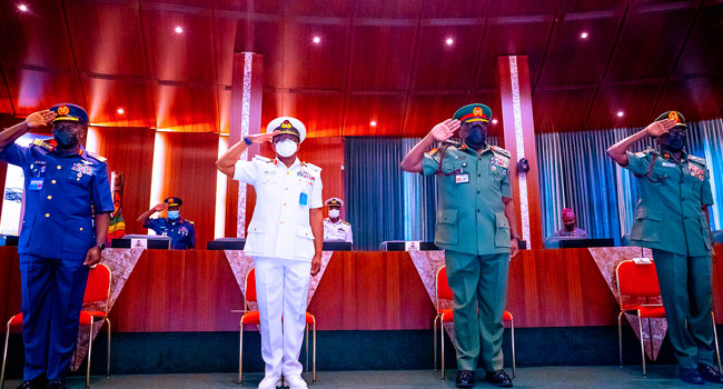 Buhari Decorates New Service Chiefs – Channels Television