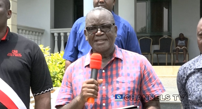 Governor Samuel Ortom addressed reporters on March 20, 2021 after surviving an attack by gunmen suspected to be herdsmen.