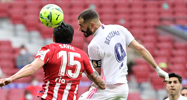 Atletico denied derby victory by late Benzema equaliser