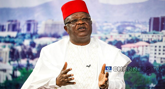 Ebonyi State Governor David Umahi is unbothered by defections to the APC in Nigeria