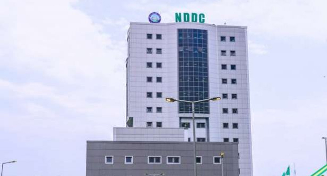 A file photo of the Niger Delta Development Commission headquarters building in Port Harcourt, Rivers State.