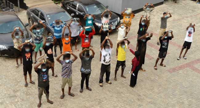 34 Suspected ‘Yahoo Boys’ Arrested In Ibadan, Lagos